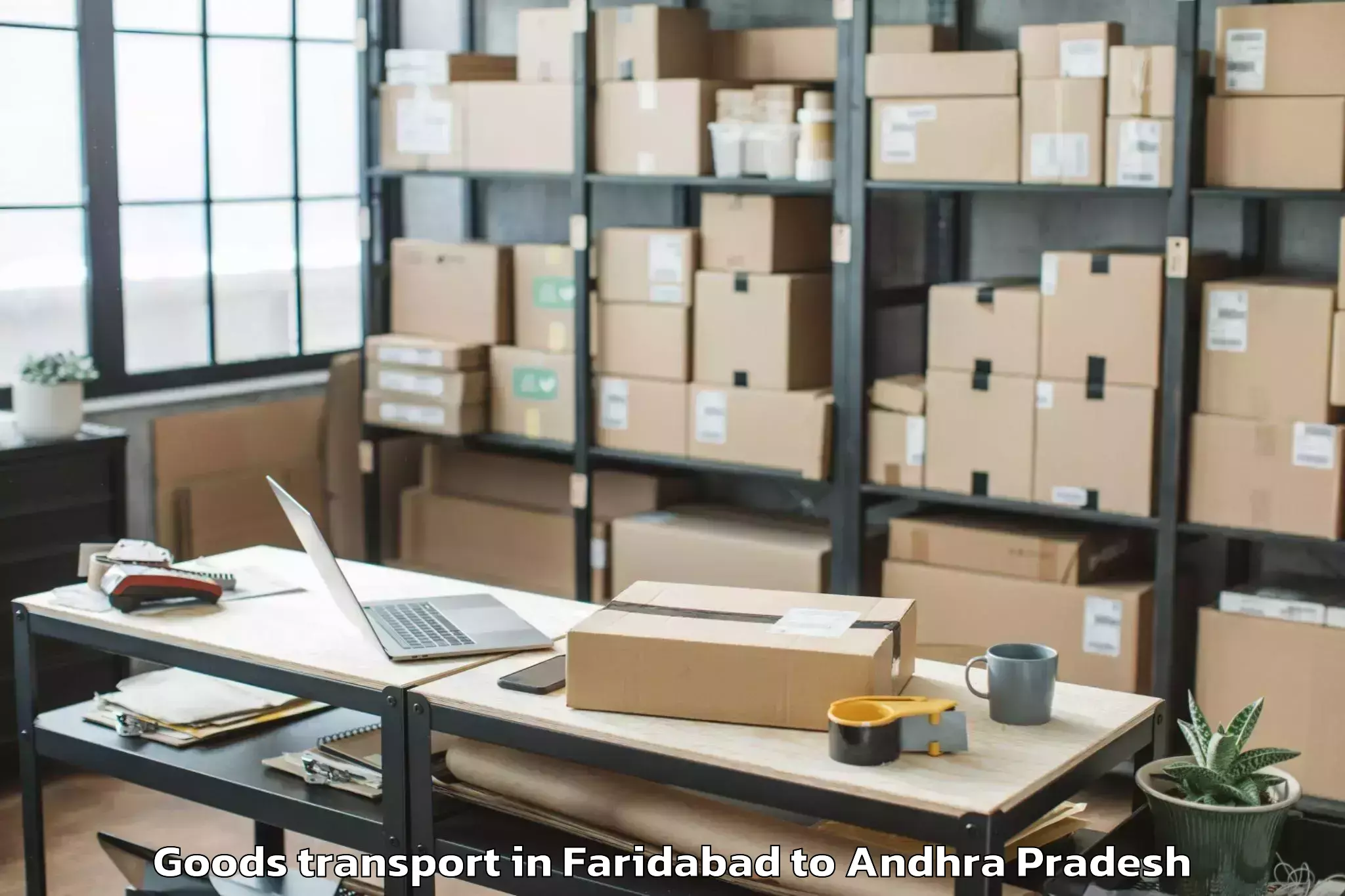 Leading Faridabad to Gampalagudem Goods Transport Provider